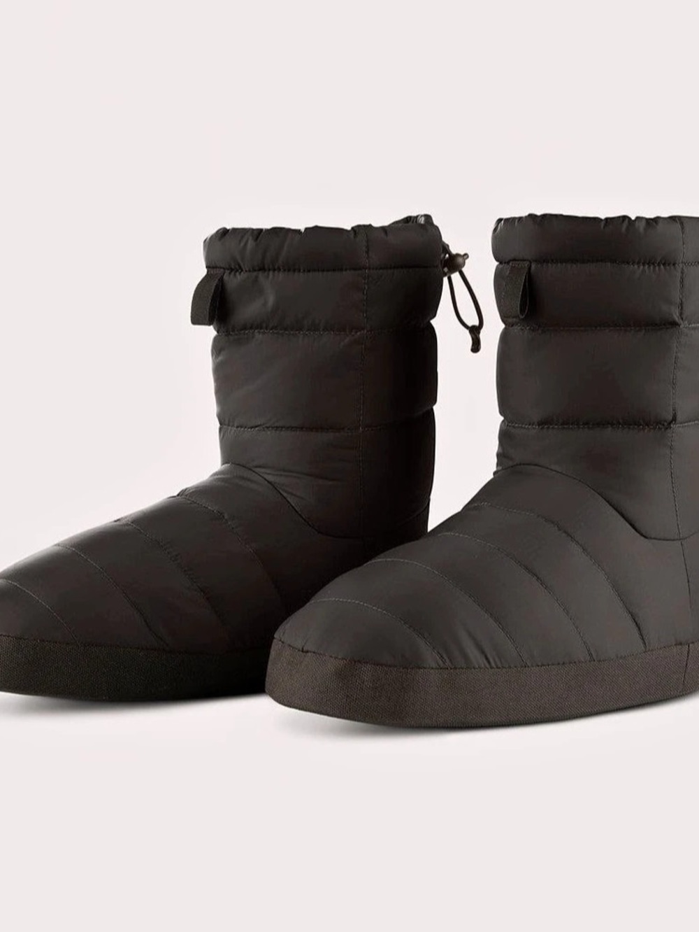 Sierra Designs Down Booties Black Puffer Winter Boots US Sz Medium/ unisex